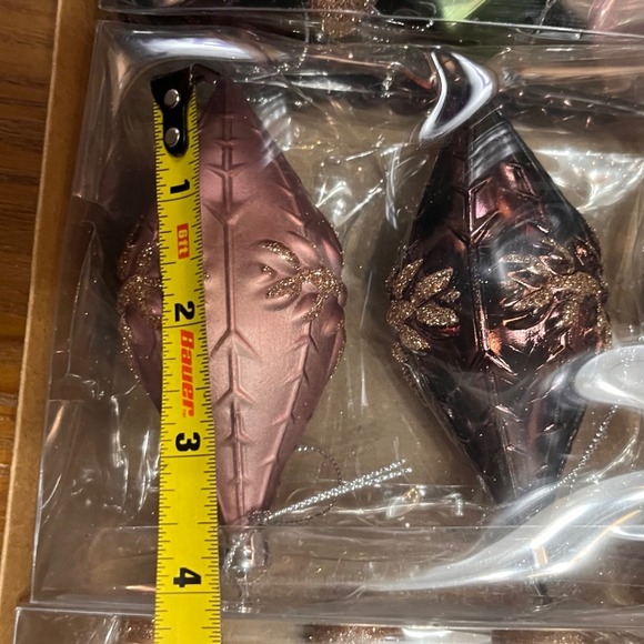 3 Sets Decor by Hannah Christmas Ornament Assorted Colors Gold Pink Green - Picture 4 of 9